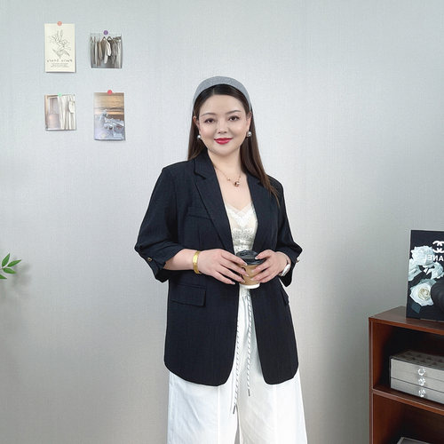 大码女夏装轻薄西装外套女上衣服