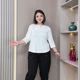 早秋新款 内搭显瘦简约t恤上衣 女200斤胖妹妹宽松大码 七分袖 打底衫