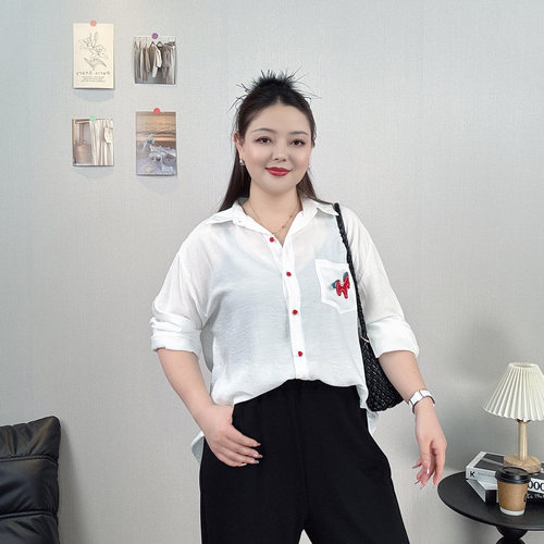 小马刺绣长袖衬衫女防晒开衫上衣