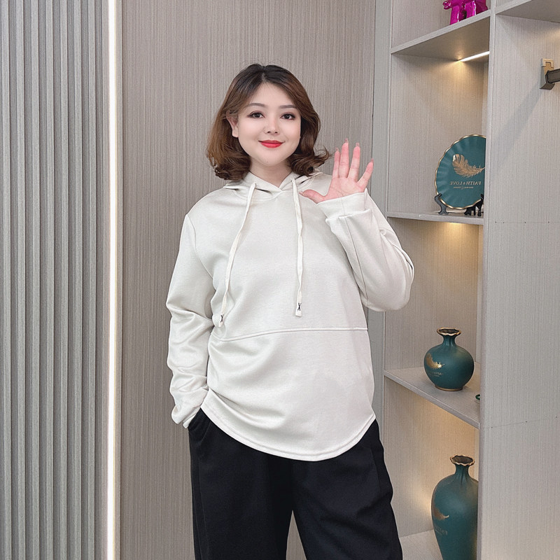 春秋季新款大码女装韩版时尚休闲连帽卫衣女胖mm宽松显瘦套头上衣,女装/女士精品,大码内搭,淘宝优惠券,粉丝福利购,淘宝优惠卷