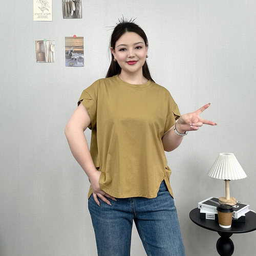 大码短袖T恤女夏季休闲体恤上衣