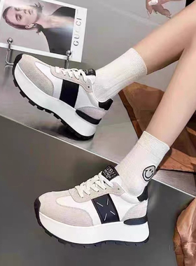 真皮牛皮舒服百搭休闲鞋轻便透气简约时尚洋气运动鞋98263