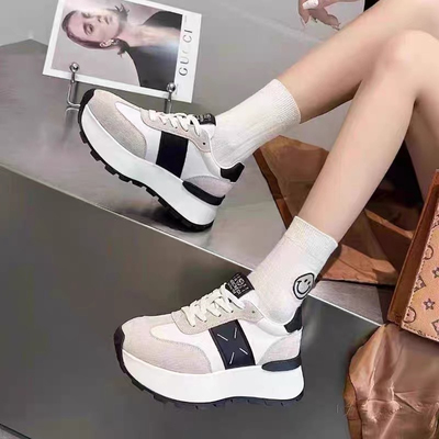 真皮牛皮舒服百搭休闲鞋轻便透气简约时尚洋气运动鞋98263