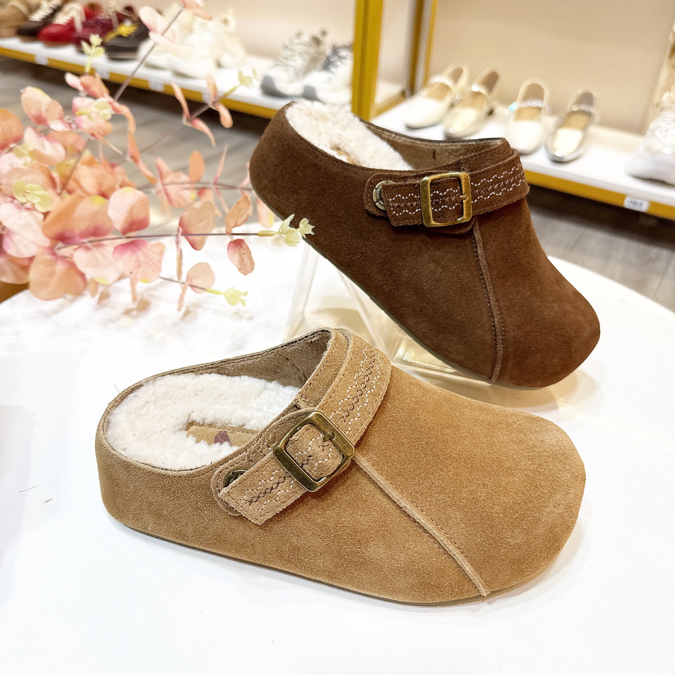 真皮！内增高厚底包头拖鞋新款一脚蹬懒人鞋勃肯鞋毛毛鞋5D934,女鞋,包头拖,淘宝优惠券,粉丝福利购,淘宝优惠卷