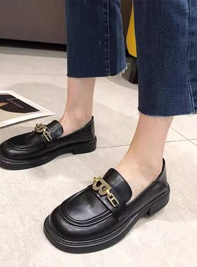 【希希家】真皮新款专柜英伦风乐福鞋小皮鞋青年中口女鞋150019