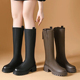 厚底长筒靴骑士靴高筒靴圆头粗跟瘦瘦靴百搭时装 40码 新款 靴138023