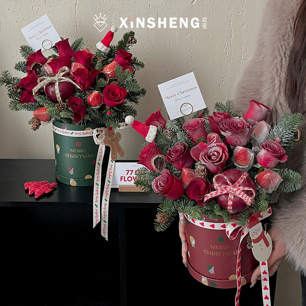 芯苼原创小乐町圆桶圣诞礼物