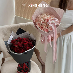 芯苼物语 纸花店鲜花束手工DIY梦幻油画风包花纸 浪漫威尼斯·包装