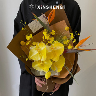 芯苼物语 材料 锦瑟纹理纸棕色高级感鲜花束手工DIY包花纸花艺包装