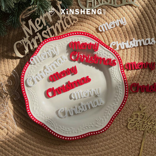 高级感圣诞树装 银饰挂牌系列 芯苼物语 饰花束配件 圣诞节新品