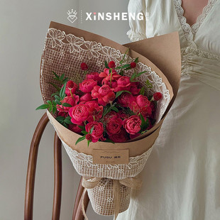 芯苼物语 刺绣蕾丝布料 花店鲜花束精致高质感包花布花艺爆款资材