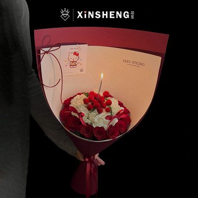 芯苼物语生日氛围感花束爆款！