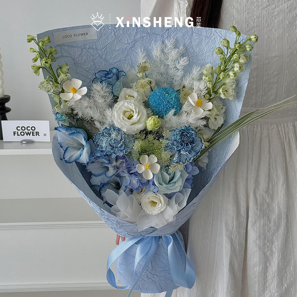 芯苼物语 高级石纹纸鲜花花束多彩褶皱包花纸礼品包装DIY花店材料,鲜花速递/花卉仿真/绿植园艺,花艺包装纸,淘宝优惠券,粉丝福利购,淘宝优惠卷