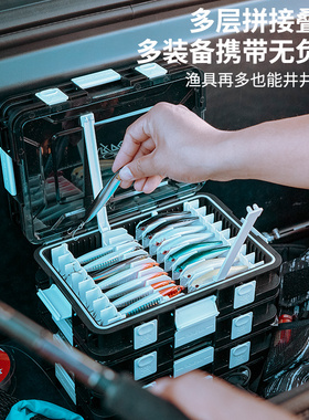 奥奇峰路亚假饵盒双用收纳盒装米诺铁板VIB配件盒之字狗JIG配件盒