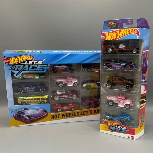 HOT WHEELS/风火轮 竞速赛车五辆装连包 十辆装 收藏汽车模型