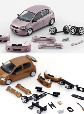 BM合金车1 64 1998 Yaris Echo Vitz丰t田雅力士威姿小车汽车模型