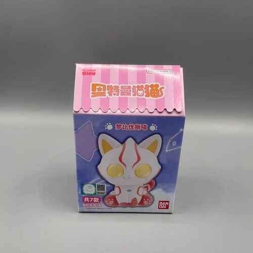 BANDAI万代奥特曼猫猫萌萌坐坐系列盲盒奥特喵植绒公仔第一弹玩偶