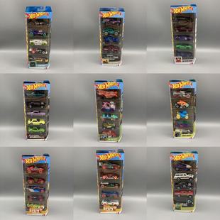 风火轮小车限量版合金小汽车保时捷跑车轨道特斯拉1806五连包赛车