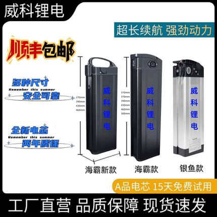 代驾车电瓶外卖车折叠电动车48v20a银鱼款锂电池大容量30ah海霸款
