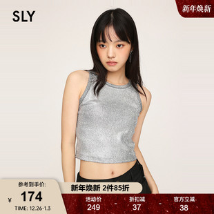 复古Y2K金属感辣妹挖肩背心女030HSZ80 美式 1621 春季 SLY