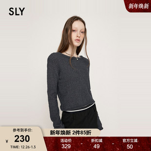 030HSY70 SLY 薄荷曼波风慵懒素色V领软糯针织开衫 女款 1920 新品