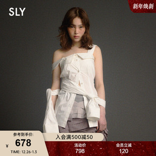 030IAZ30 SLY 甜美腰系大蝴蝶结气质俏皮吊带衫 新品 0121 2025夏季