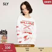 夏季 新品 美式 SLY 复古Y2K朋克撞色字母印花T恤030ISR90 2151