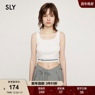 2620 运动休闲风拼色LOGO针织吊带背心030HSZ70 SLY 春季