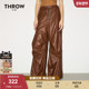 女030HA031 SLY 4141 皮质褶皱阔腿裤 休闲裤 冬季 新品