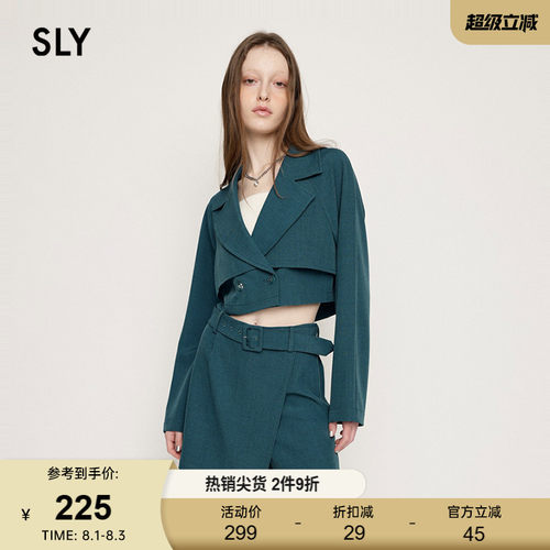 SLY设计感通勤风插肩袖西装外套
