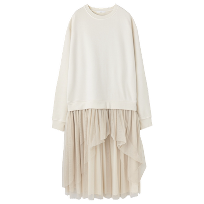 sly甜美日系风拼接卫衣连衣裙