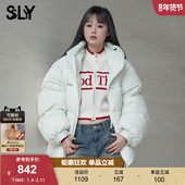 SLY冬季 0061 宽松面包保暖连帽羽绒服外套038HAZ30 新品 时尚
