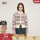 SLY 3501 女030HAY70 春季 奶油复古彩色条纹拉链针织开衫