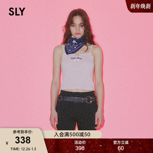 爱心字母针织吊带030IAZ01 SLY Bunny2025早秋新品 Esther 0231