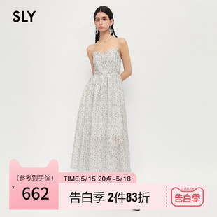 度假风豹纹雪纺长款 SLY 新品 吊带连衣裙女038GSU33 夏季 5690