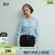 030ISY30 SLY 甜美日系多巴胺条纹褶皱系带衬衫 新品 2601 夏季