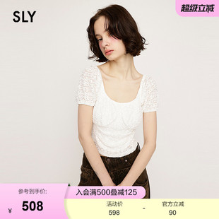 短袖 法式 田园风泡泡袖 3191 针织小上衣030ISZ80 2025夏季 SLY 新品