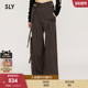 夏季 休闲裤 新品 SLY 设计感斜腰露腰绑带西装 裤 030ISZ31 1401