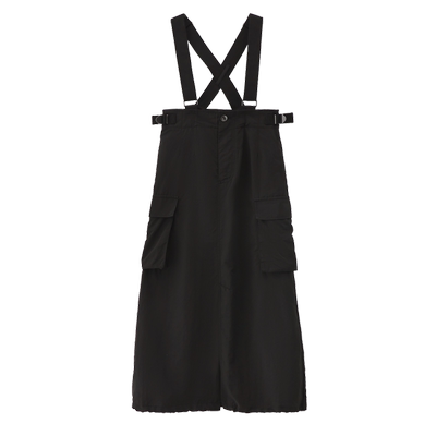 SLY 春季工装风开叉大口袋背带半身裙女030HAZ31-5261