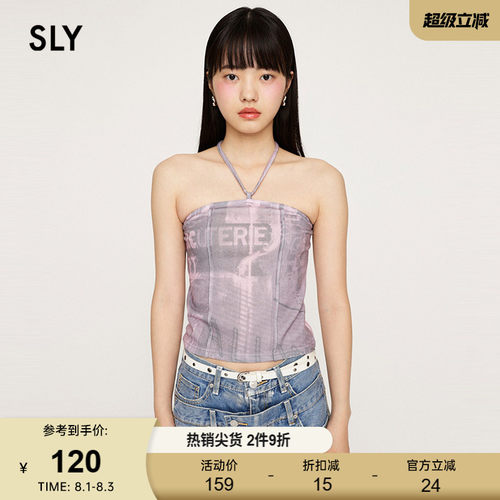 sly音乐节辣妹风挂脖吊带
