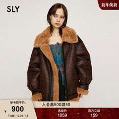 SLY新品机车风大翻领夹克外套030HAY30-1411