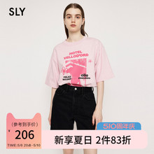 SLY 夏季新品多巴胺立体感印花休闲纯棉短袖T恤038GSZ90-5940