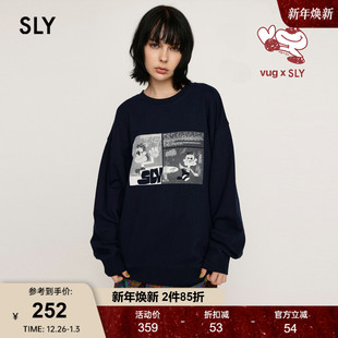 oversize印花套头卫衣030HAR01 vug联名 新品 5571 2024冬季 SLY