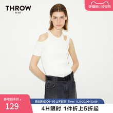 【THROW系列】SLY 夏季新品不规则露肩短袖T恤030GS080-2480