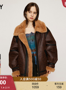 SLY新品机车风大翻领夹克外套030HAY30-1411