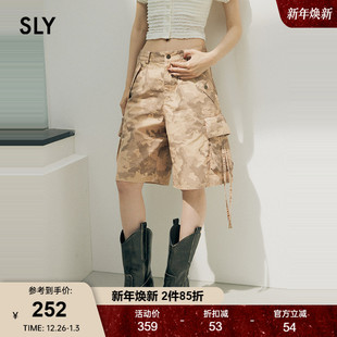 美式 复古风街头迷彩工装 裤 SLY 030HAA31 新品 五分裤 0291 2024秋季