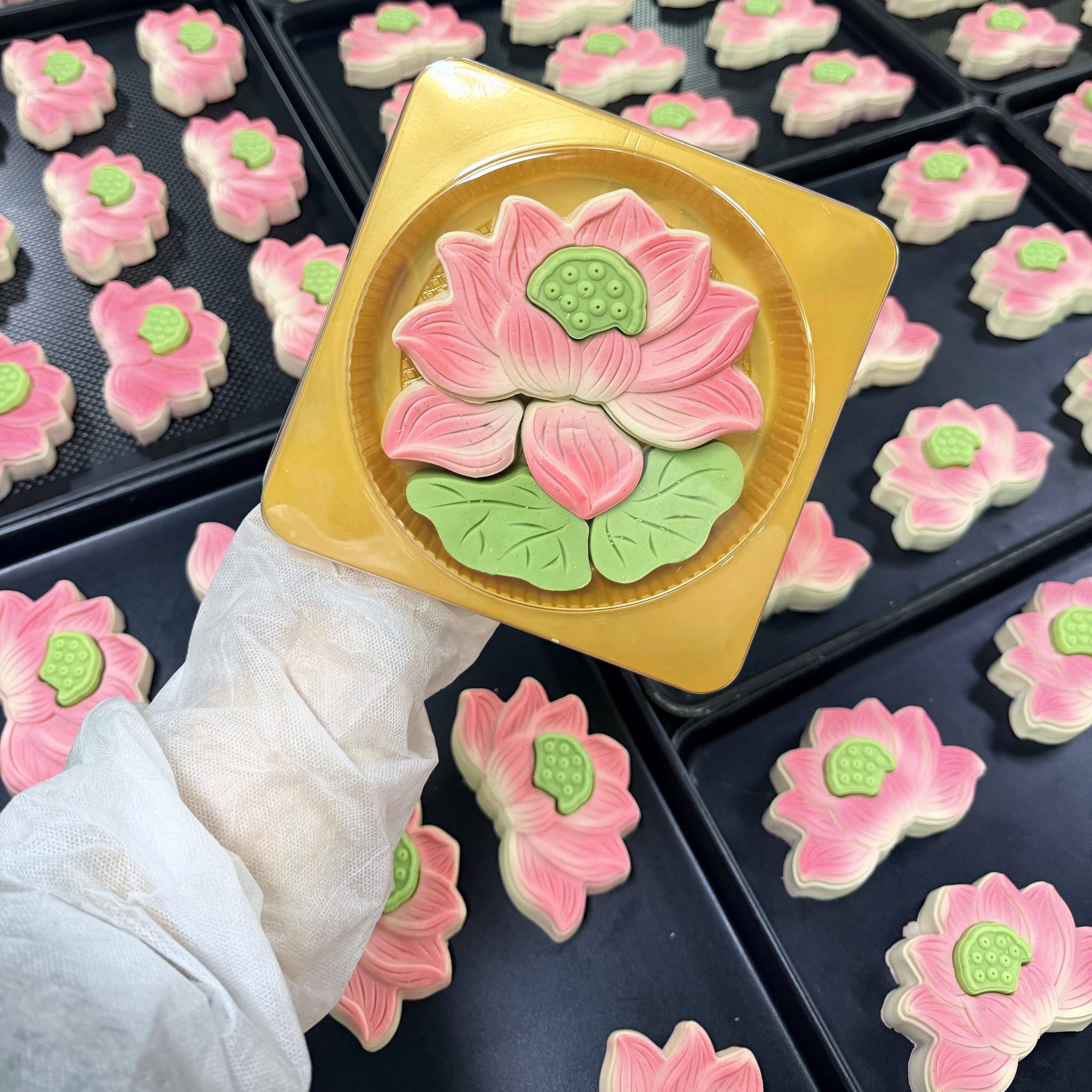 爆款荷花大月饼拼装荷花月饼中秋大月饼伴手礼礼品佳品