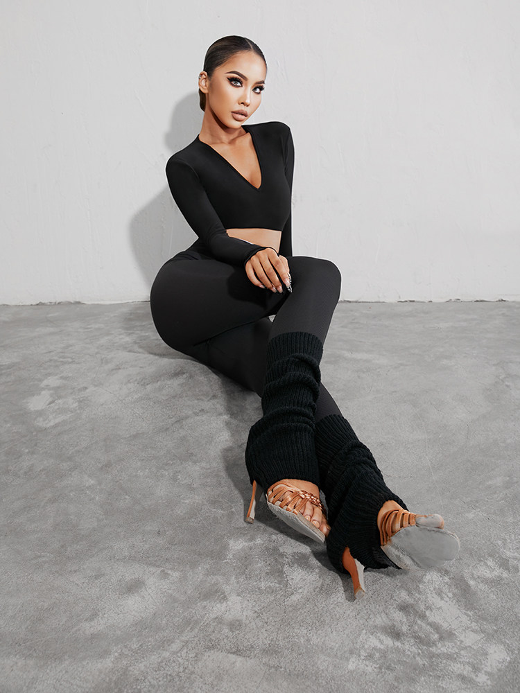 ZYM【暖心】拉丁舞配件舞蹈专用袜套 短款黑色袜子 百搭很舒服WT