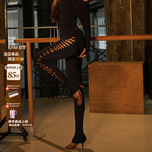 ZYM【循环 Weave】裤子高腰女生拉丁舞练功服编织镂空设计25088