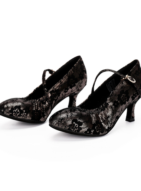 ADSMISSFUN舞鞋A5013-005专业女摩登鞋羊皮华尔兹交谊舞室外底